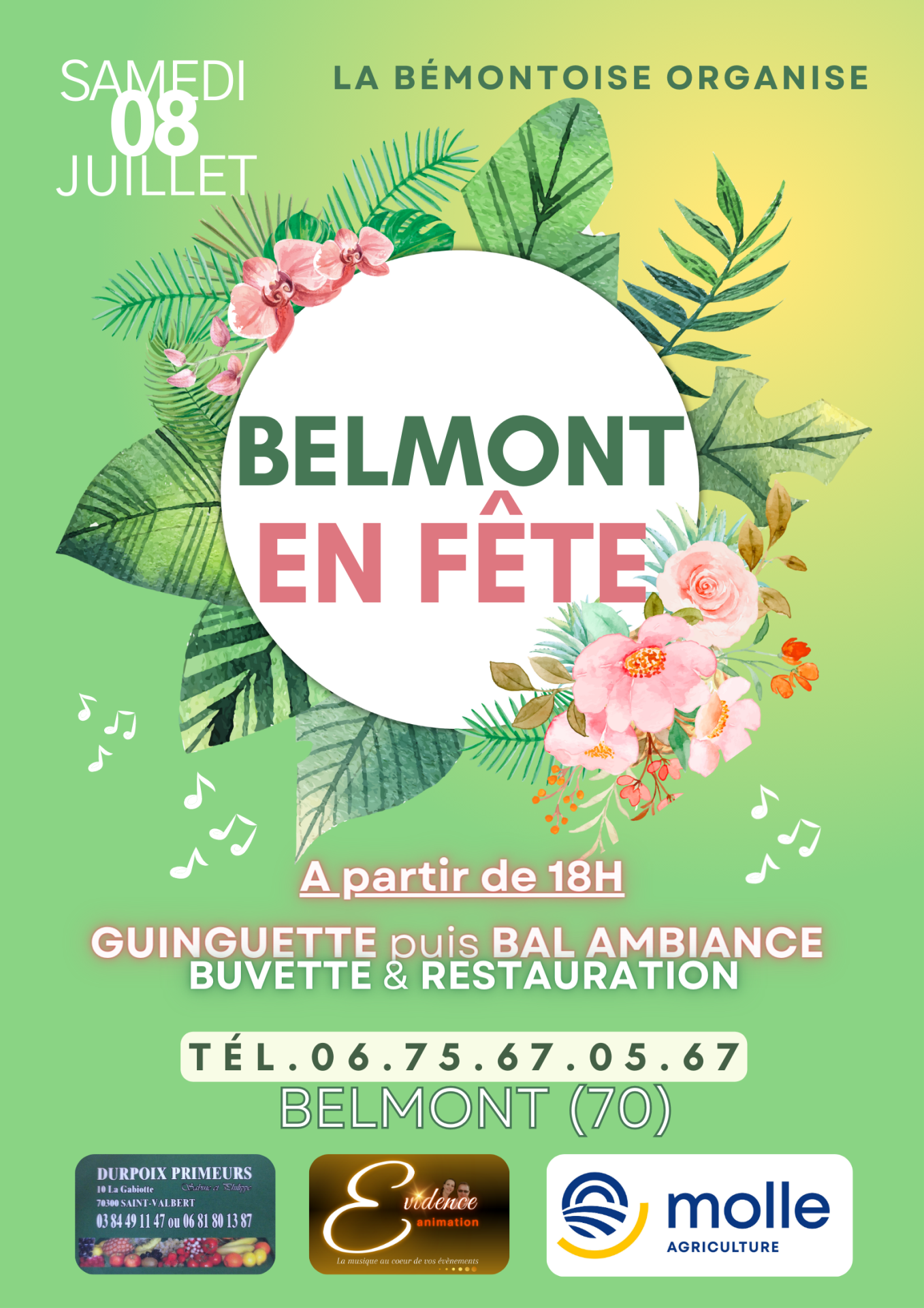 Affiche belmont 08 07 2