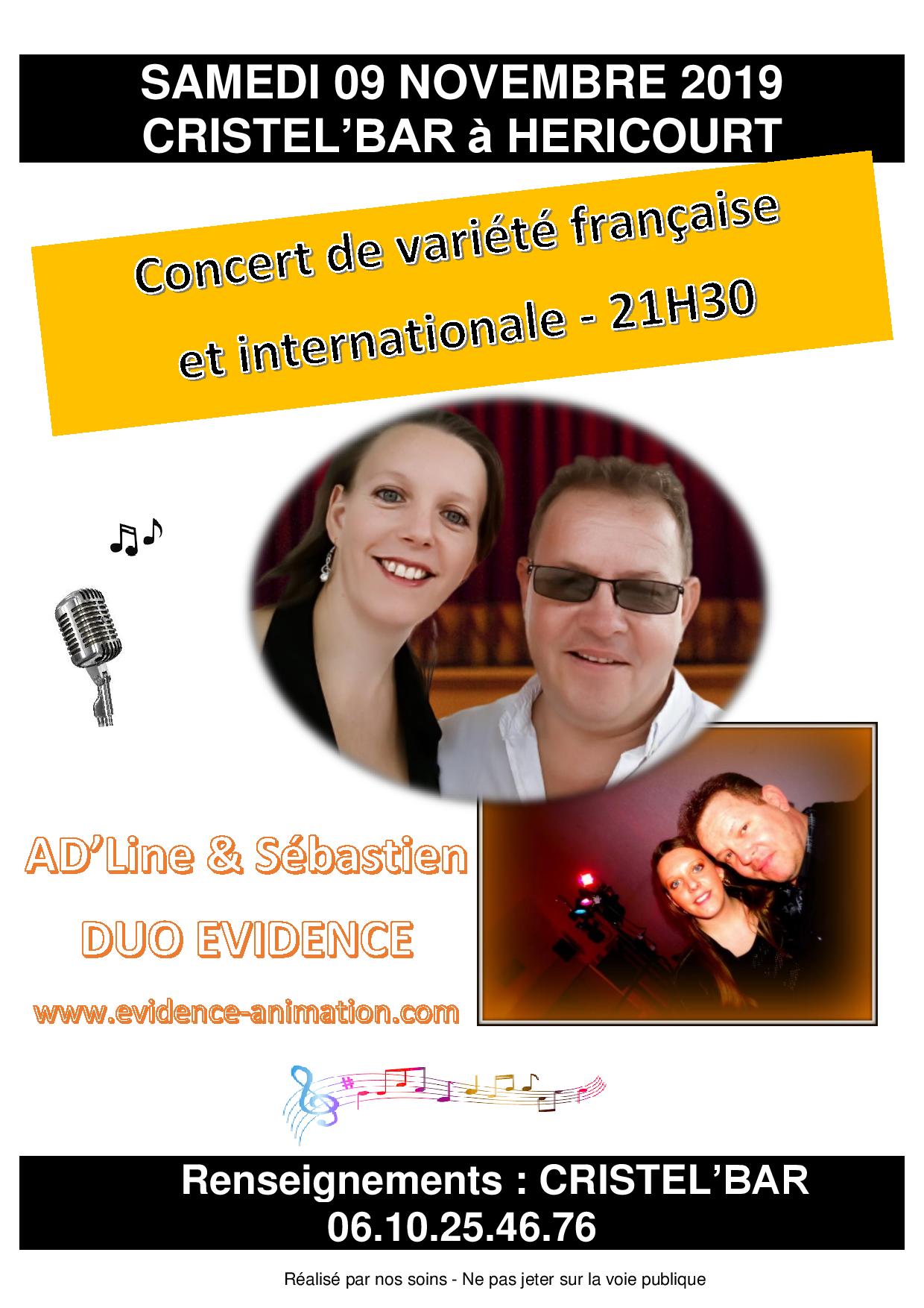 Affiche concert 9 11 19 cristel bar ok