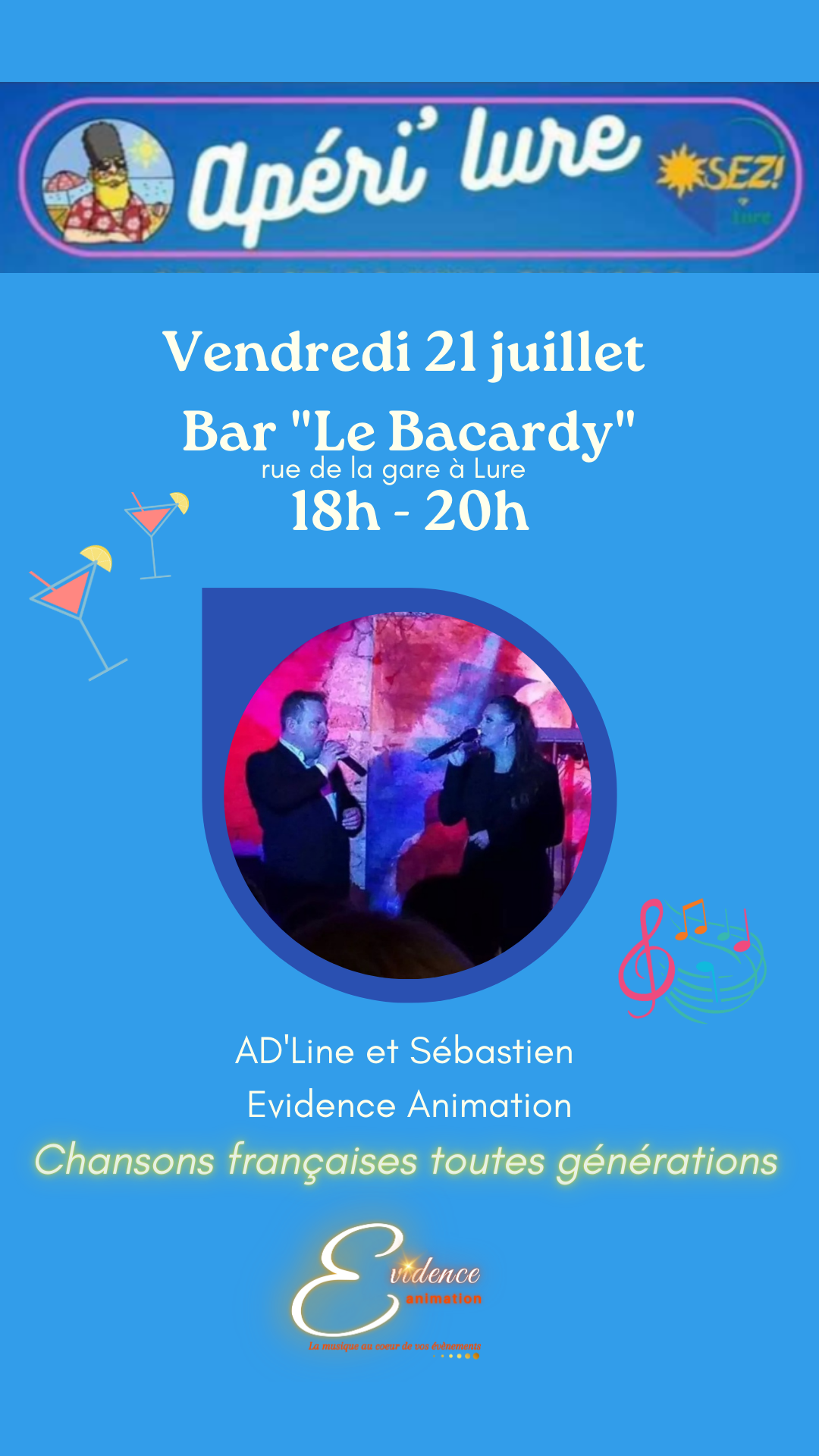 Vendredi 21 juillet bar le bacardy
